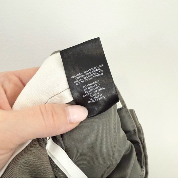 Aritzia Babaton Armstrong High Waist Tailored Trousers Olive Green Size 00 - Picture 5 of 6